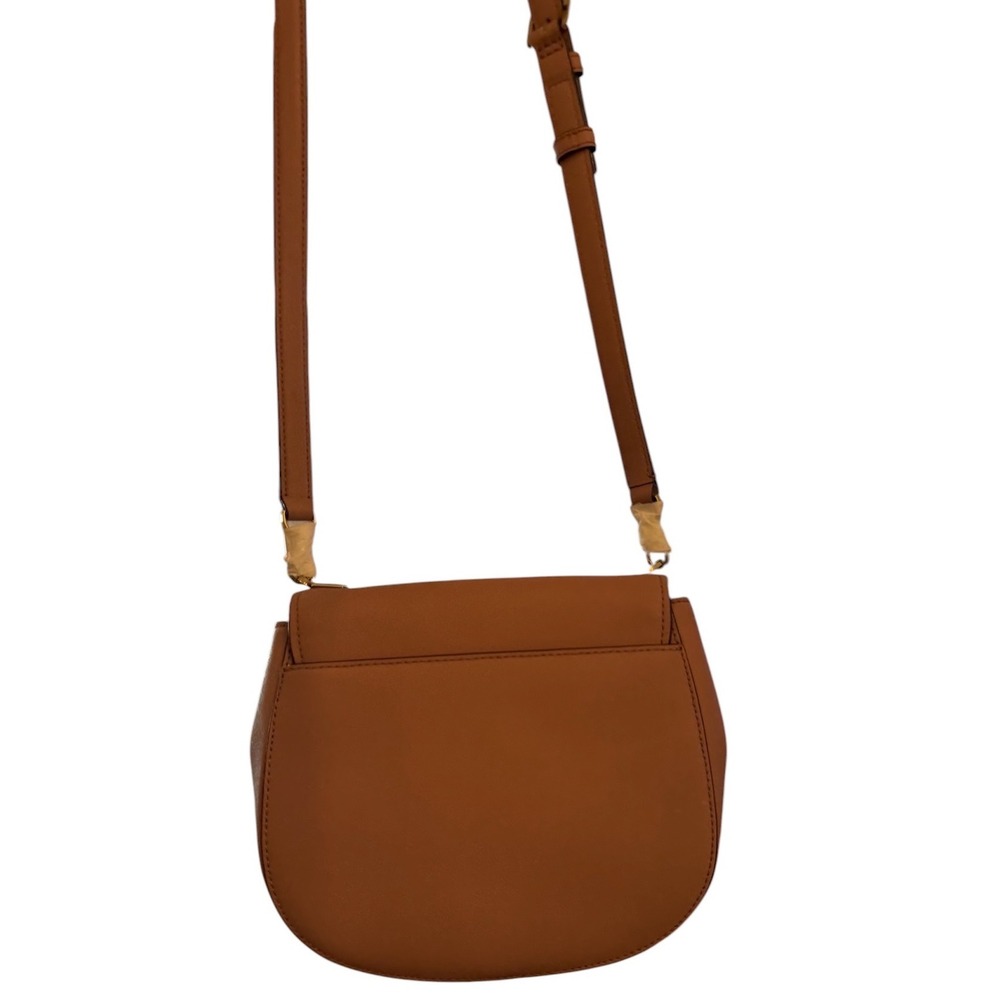 Kate Spade Laurel Way Carsen Leather Crossbody Saddle Bag Dusty Pink Mauve Gold - Picture 9 of 11